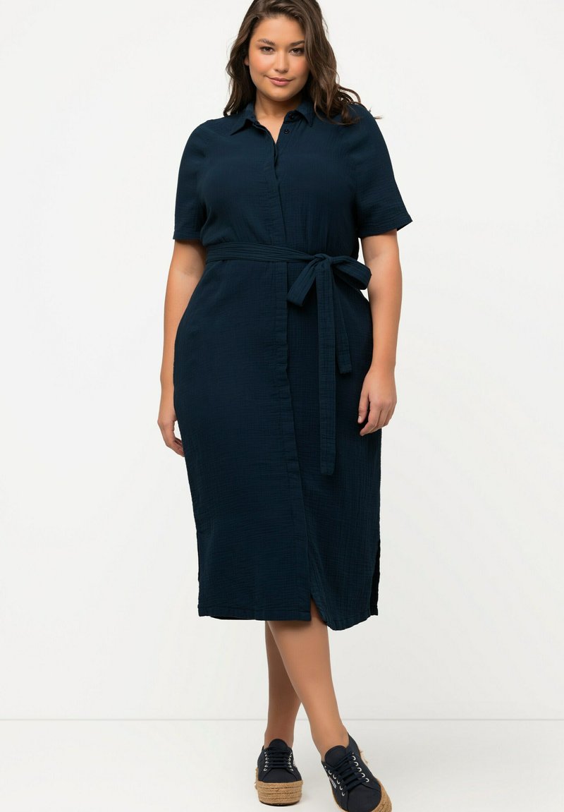 Ulla Popken Abito a camicia - marine