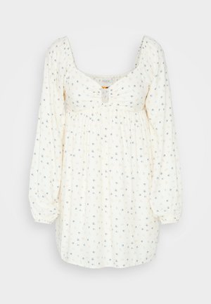 American Eagle RING FRONT MINI LINED - Vestido informal - cream