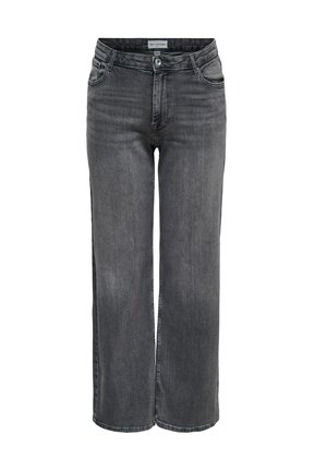 ONLY Carmakoma, JEANS MIT WEITEM BEIN CARJULLES MITTLERE TAILLE WEITER BEINSCHNITT JEANS - Wide Leg - grey denim
