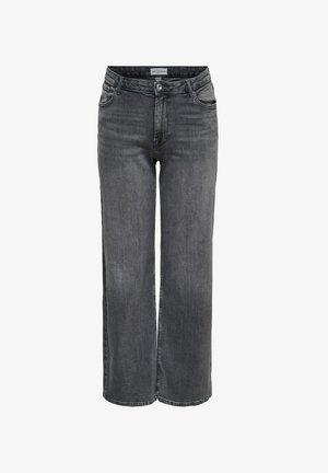 ONLY Carmakoma, JEANS MIT WEITEM BEIN CARJULLES MITTLERE TAILLE WEITER BEINSCHNITT JEANS - Wide Leg - grey denim