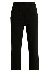 LADIES HIGH WAIST CROPPED - Pantaloni - black