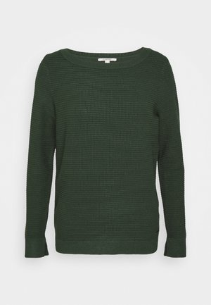 Pullover - mottled dark green