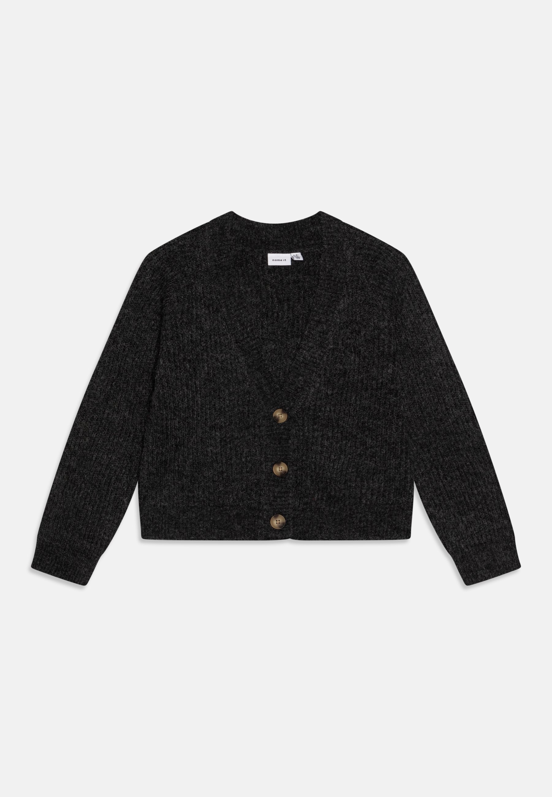 Name it NKFHOLLY CARD NOOS Strickjacke dark grey melange