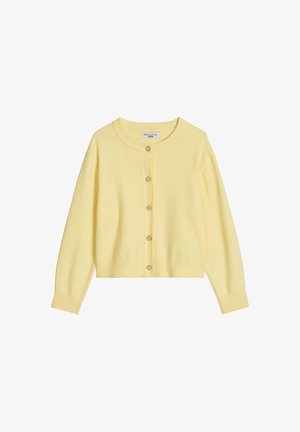 Marc O'Polo DENIM, KNIT CARDIGAN, LONGSLEEVE, CREW NECK - Strickjacke - medium yellow melange