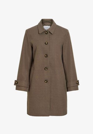 VILA, COAT VICOOLEY BUTTONED - Korte frakker - morel