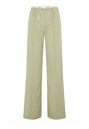 Long Tall Sally, TALL WIDE LEG TROUSERS. - Stoffhose - natural