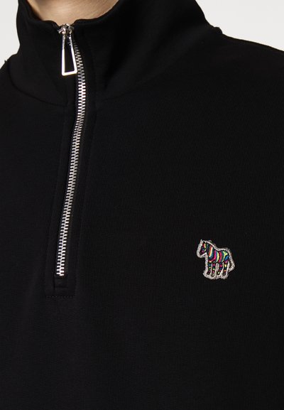 PS Paul Smith MENS REG FIT HALF ZIP ZEBRA - Mikina - black