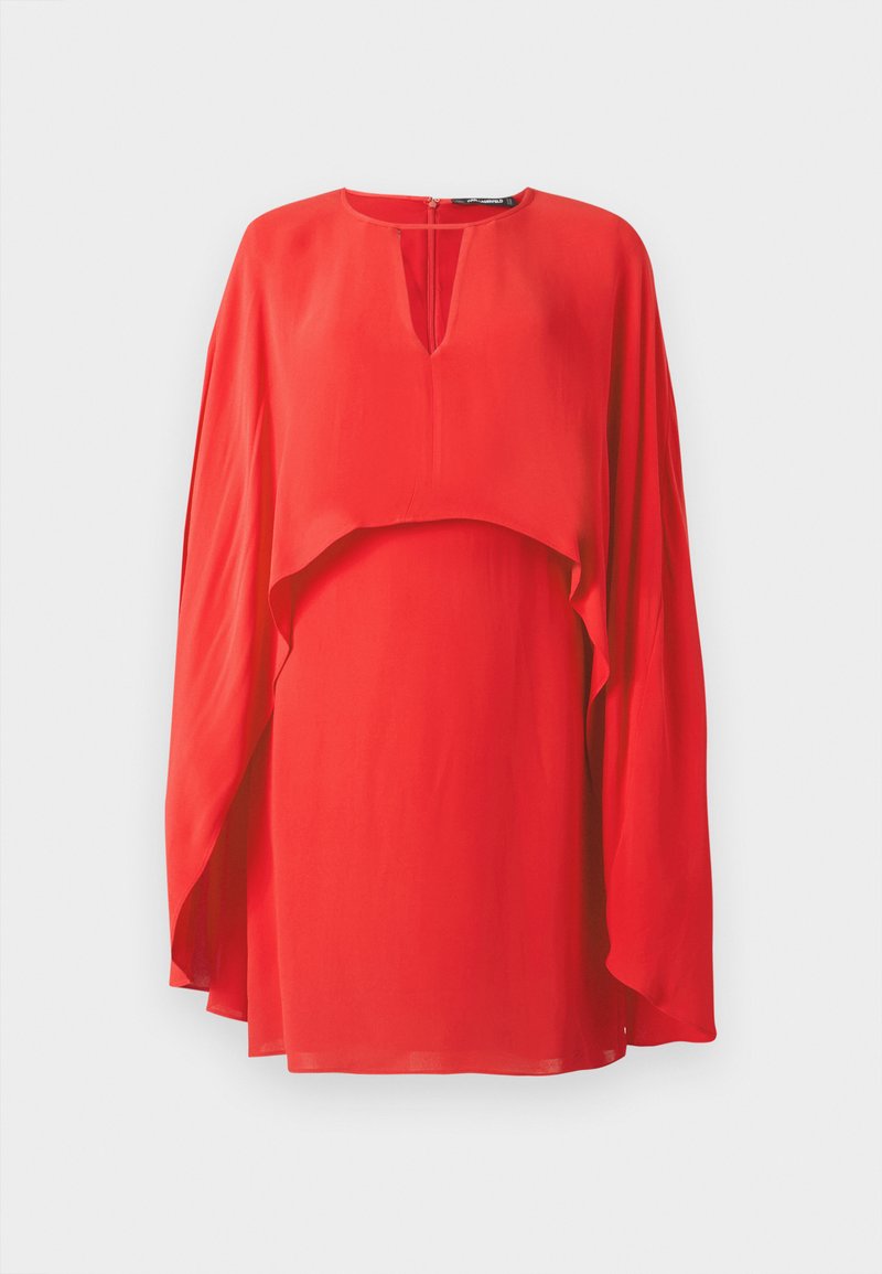 KARL LAGERFELD SHORT CAPE DRESS - Cocktailkjole - racing red/rød ...