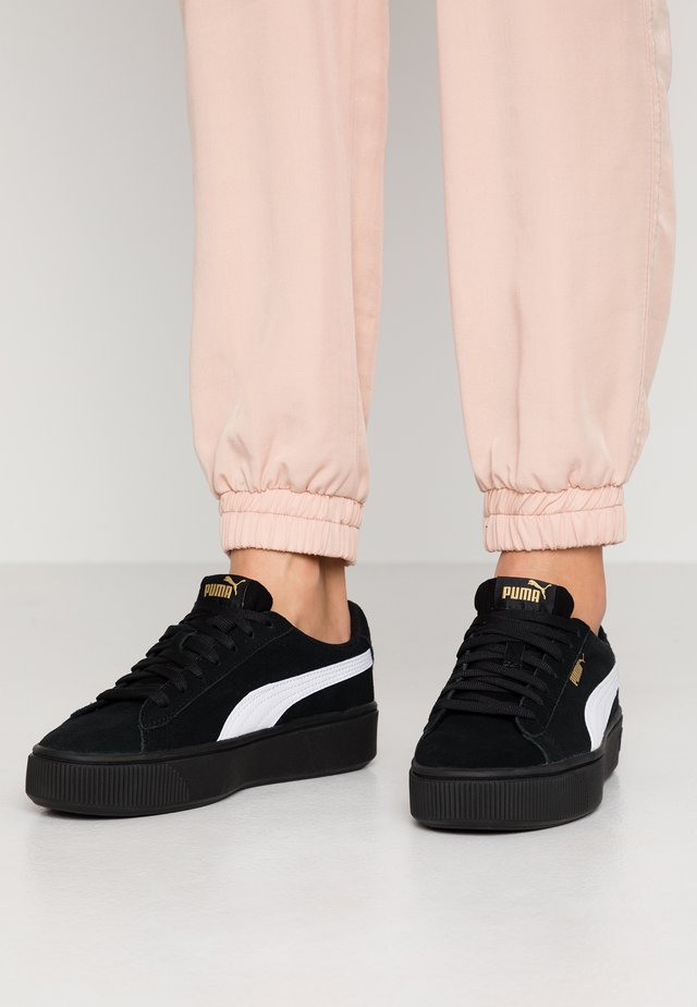 VIKKY STACKED - Baskets basses - black/white