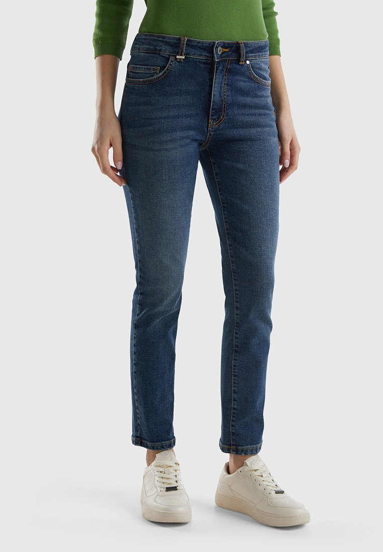 United Colors of Benetton Slim fit jeans blauw United Colors of Benetton Slim fit jeans blauw