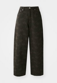 LEAH PRINTED - Baggy Jeans - chocolate