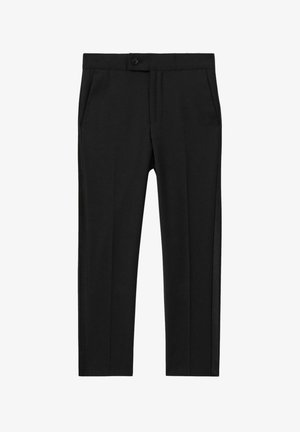 Reiss REISS KNIGHTSBRIDGE T TUXEDO SATIN STRIPE TROUSERS - Auduma bikses - black