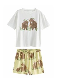 Next SHORT SLEEVE - REGULAR FIT  SET - Pyjama - cream green