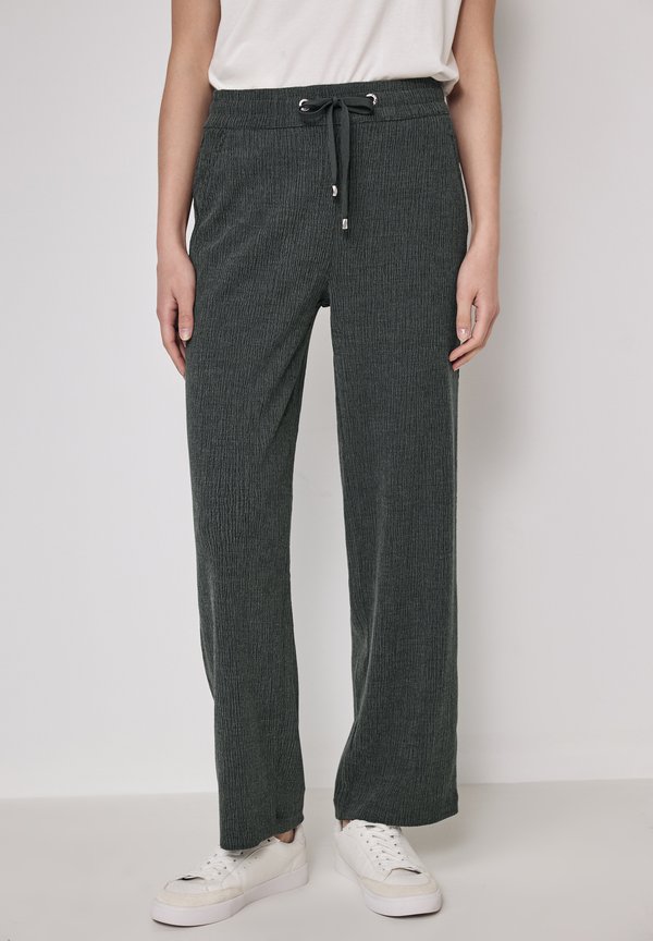 STRAIGHT LEG STRUKTUR - Stoffhose - grün