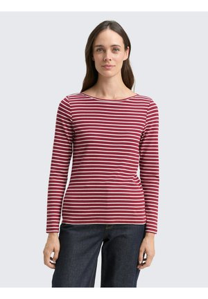 STRIPED BOAT NECK - Longsleeve - red/offwhite stripe