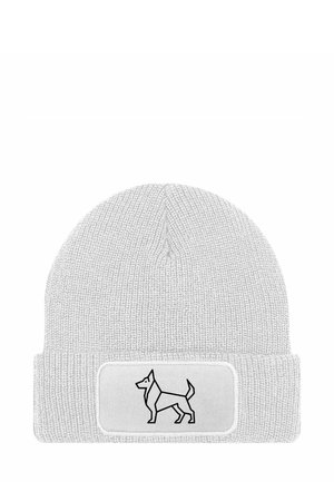PATCH SCHÄFERHUND POLYGON DESIGN HUND - Beanie - schäferhund weiß