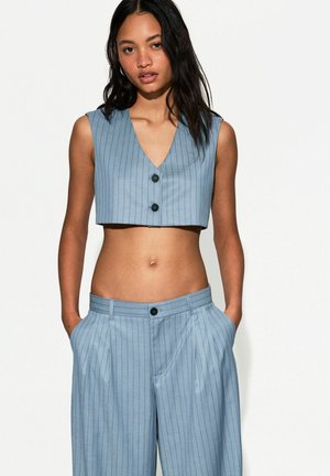 Bershka CROPPED  - Waistcoat - blue