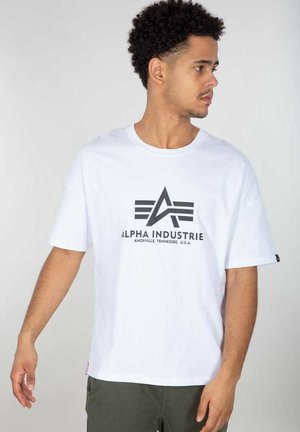 BASIC OS HEAVY - T-shirt med print - white