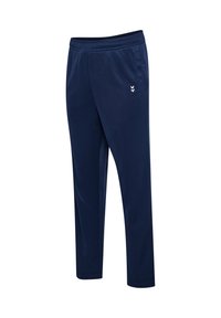 Pantaloni sportivi blu navy realizzati in un materiale morbido, con una vita elasticizzata e una tasca laterale con un piccolo dettaglio del logo.
