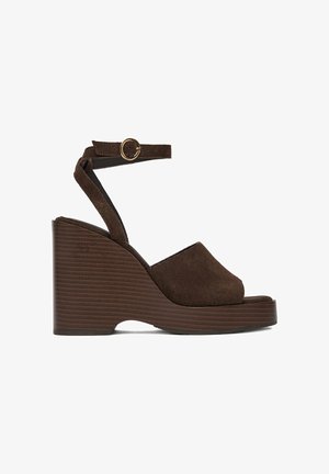 Gino Rossi, GINO ROSSI WOMEN'S SANDALS BROWN - Højhælede sandaletter / Højhælede sandaler - brown