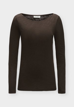 Marc O'Polo, T-SHIRT, LONGSLEEVE, BOAT NECK - T-shirt à manches longues - burnt coffee