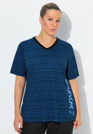 STRIPED ANTIBACTERIAL TEE - T-shirt print - royal