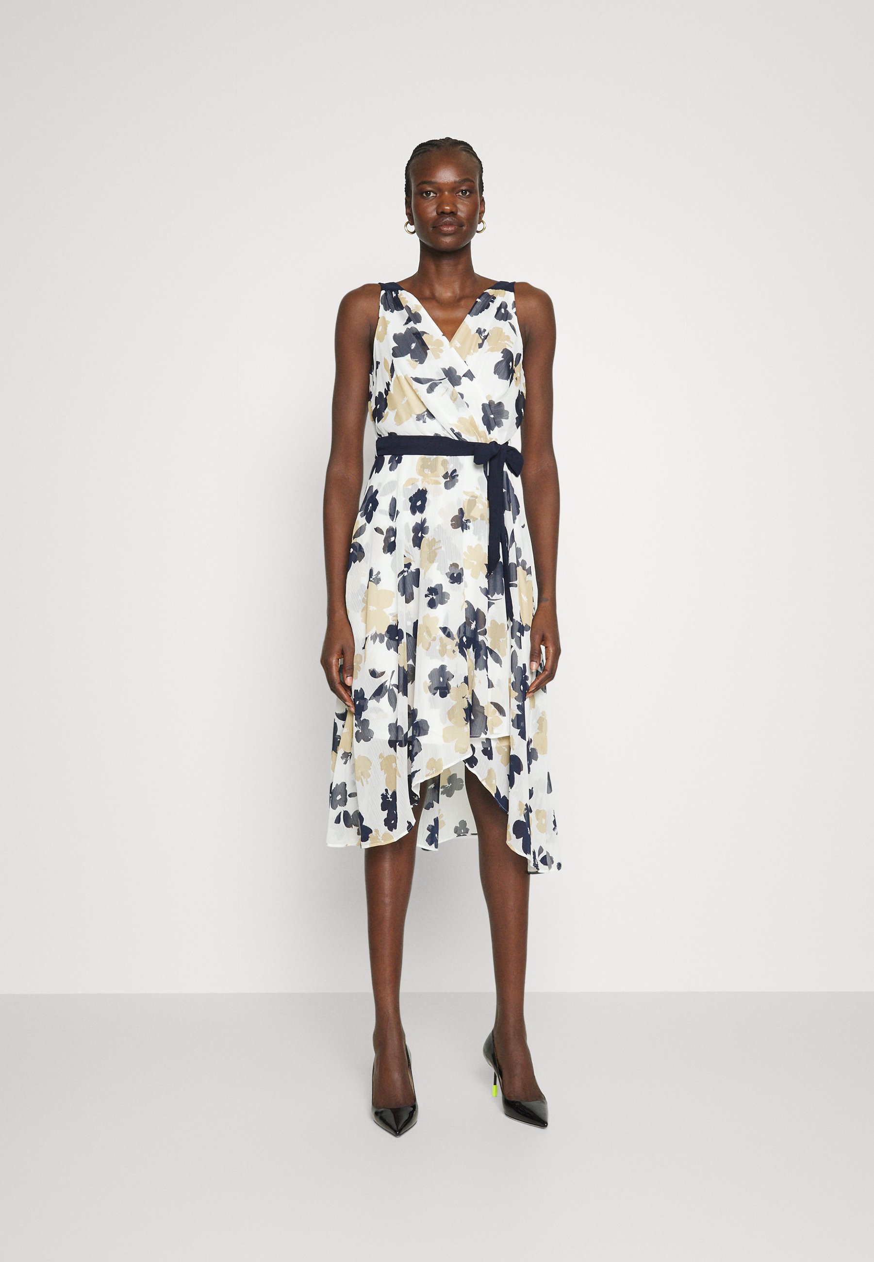 dkny white floral dress