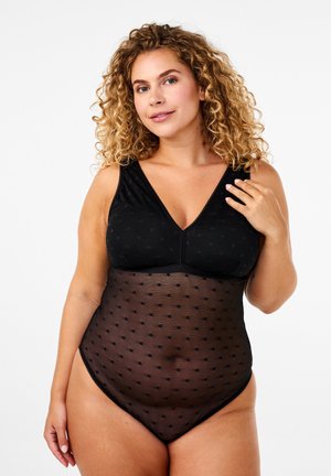 MIT GEPUNKTETEM NETZ UND ABNEHMBAREN PADS - Body - black