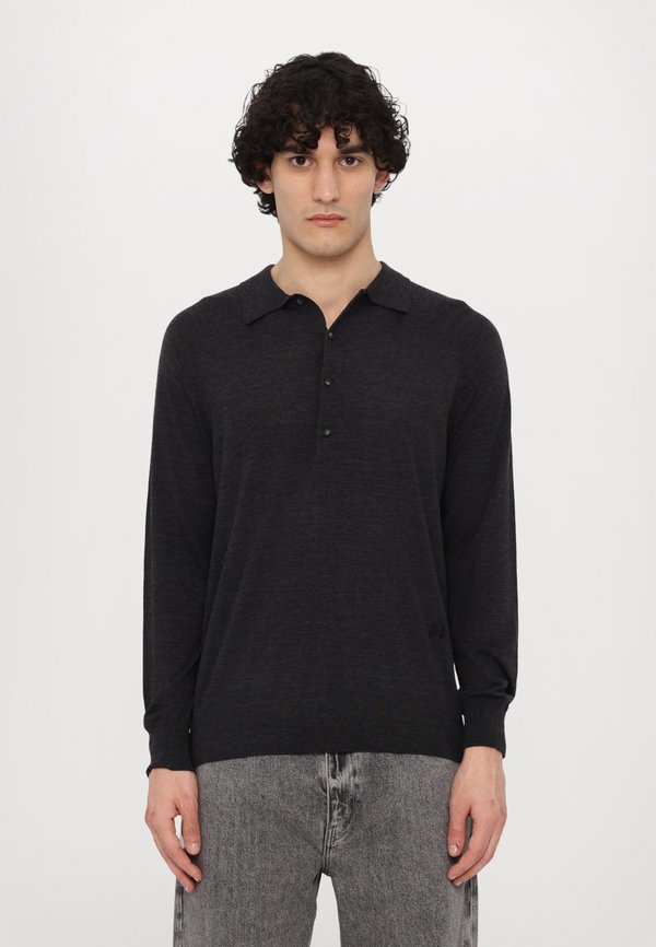 PLATO - Long sleeved top - charcoal