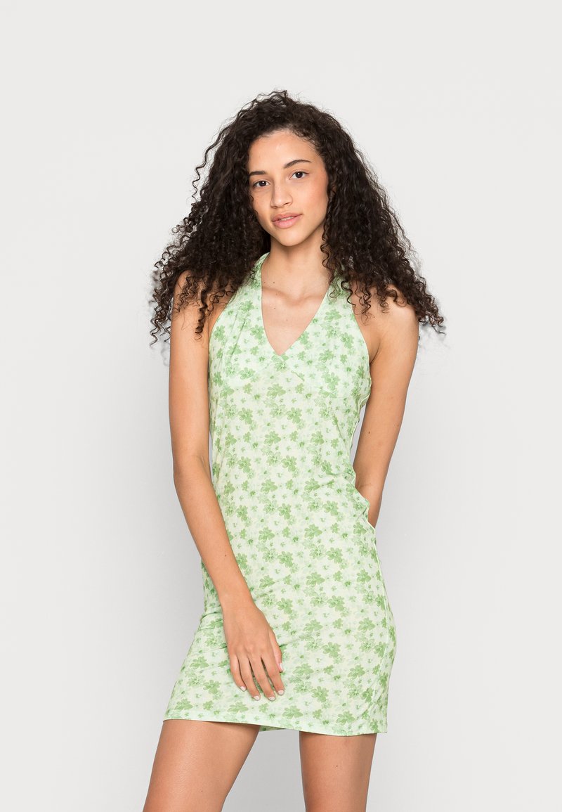 Damen Kleider | NA-KD HALTERNECK MINI DRESSJerseykleidgreen/grün - WG68599 Damen Kleider | NA-KD HALTERNECK MINI DRESSJerseykleidgreen/grün - WG68599