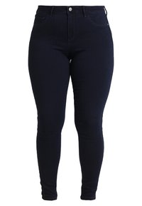 Unselected, dark blue denim