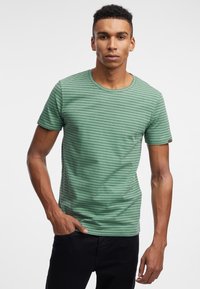 Ragwear PAULLO STRIPE  - Camiseta estampada - dark green