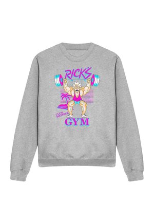 Cotton Soul, RICK AND MORTY RICKS GYM - Sweatshirt - mottled light grey