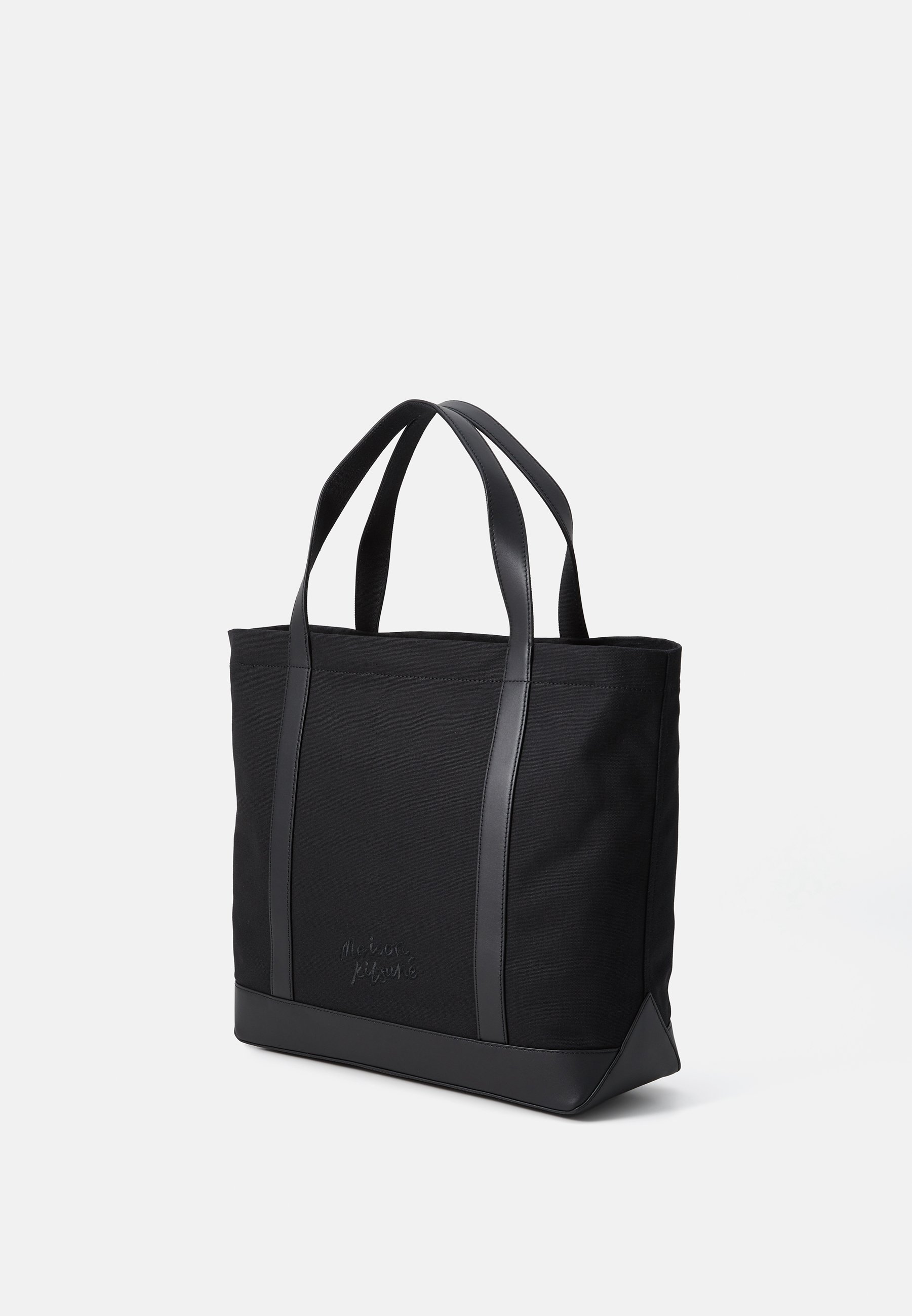Maison Kitsuné FESTIVE FOX HEAD LARGE TOTE - Tote bag - black
