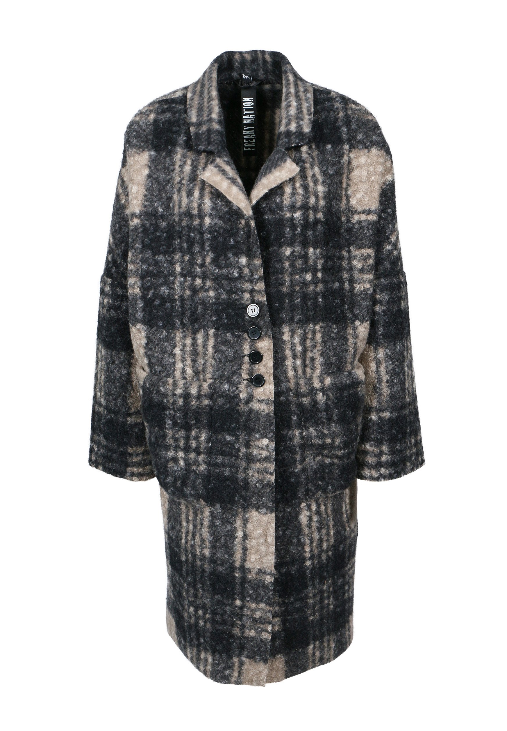 Freaky Nation CHECK - Classic coat - checker/dark blue - Zalando