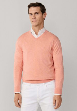 CASH V NECK - Jersey de punto - peach orange