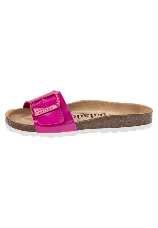 MALTA EGS - Pantolette flach - fuxia lack