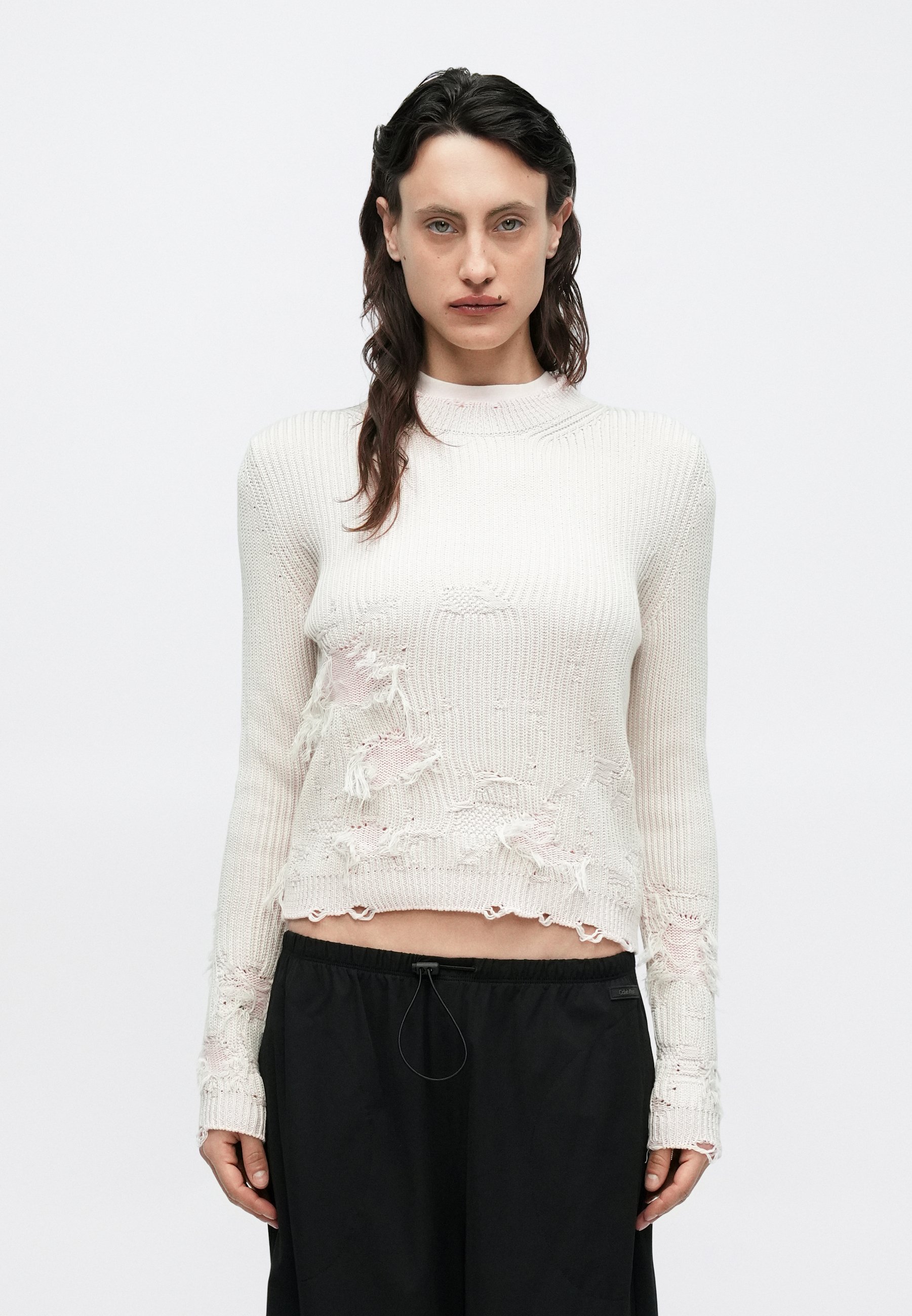 Maglione corto diritto in cashmere Marrone From future - Donna | Place des Tendances