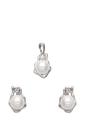 SET - Earrings - silver/white