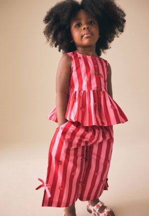 Next, REGULAR FIT SET - Bukser - red pink stripe