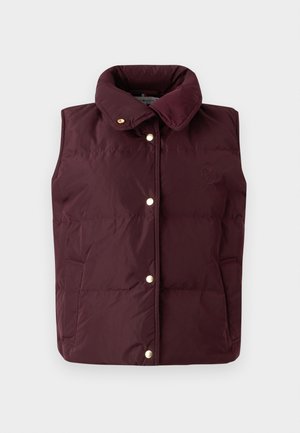 Maroons krāsas uzpurnis ar augstu apkakli, zelta pogām, logotipa detaļām un sānu kabatām. Izgatavots no gludas, izturīgas auduma.