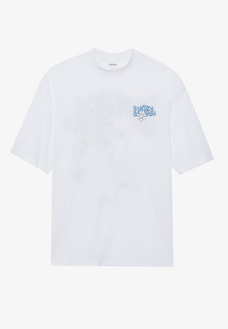 YOURTURN T-shirt print wit YOURTURN T-shirt print wit