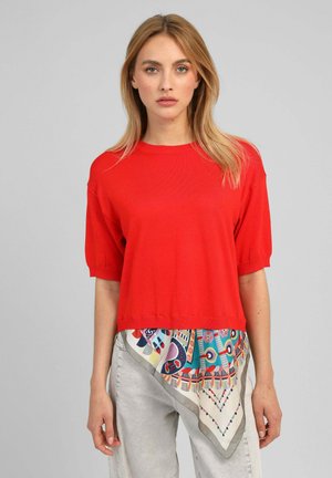 AN'GE, PULL NANATA PIMENT - T-shirt imprimé - piment