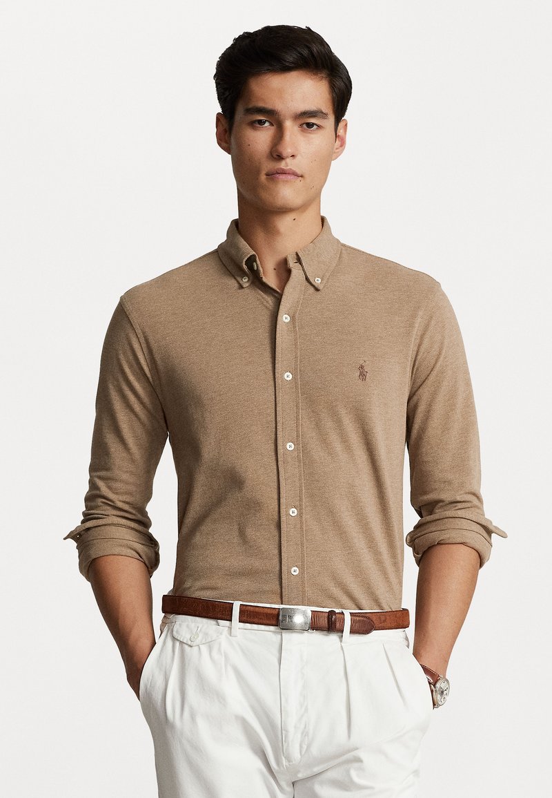 Polo Ralph Lauren LONG SLEEVE - Ing - dark taupe heather
