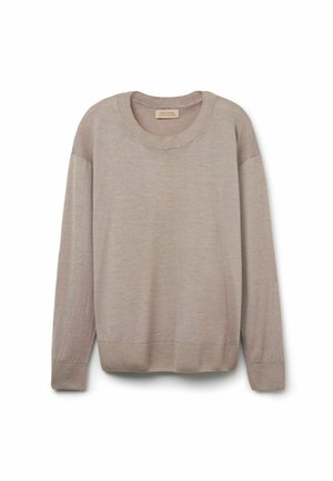 Falconeri ULTRAFINE ROUND-NECK - Striktrøje - dunkelgrau dark stone garment-dyed