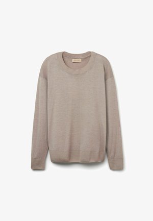 Falconeri ULTRAFINE ROUND-NECK - Striktrøje - dunkelgrau dark stone garment-dyed