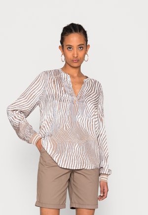 KATILDA ELOISE BLOUSE - Camicetta - sand/chalk/dark blue graphic