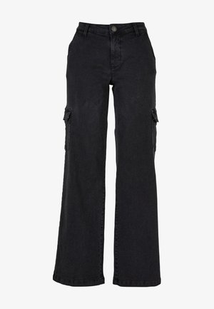 Urban Classics, HIGH WAIST - Jean flare - black washed
