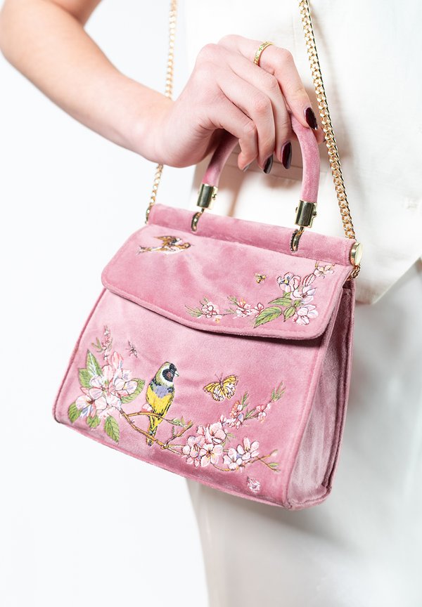 SONG BIRD EMBROIDERED MINI  - Handtasche