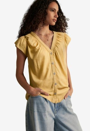 Next REGULAR FIT BLEND RUFFLE SLEEVE  - Blouse - lemon yellow
